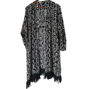 Roxy Midi Length Summer Cardigan Womens Sz M Swim Cover Lightweight Topper Boho